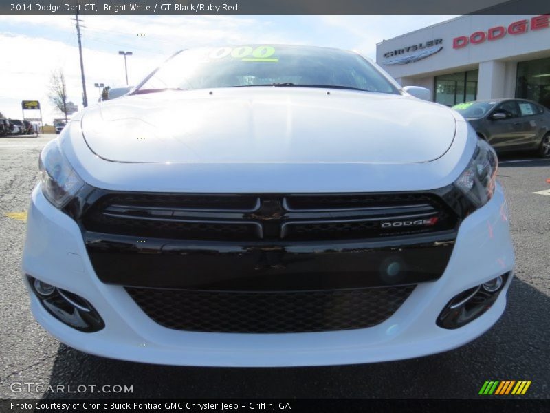 Bright White / GT Black/Ruby Red 2014 Dodge Dart GT