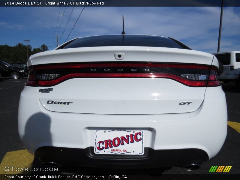 Bright White / GT Black/Ruby Red 2014 Dodge Dart GT