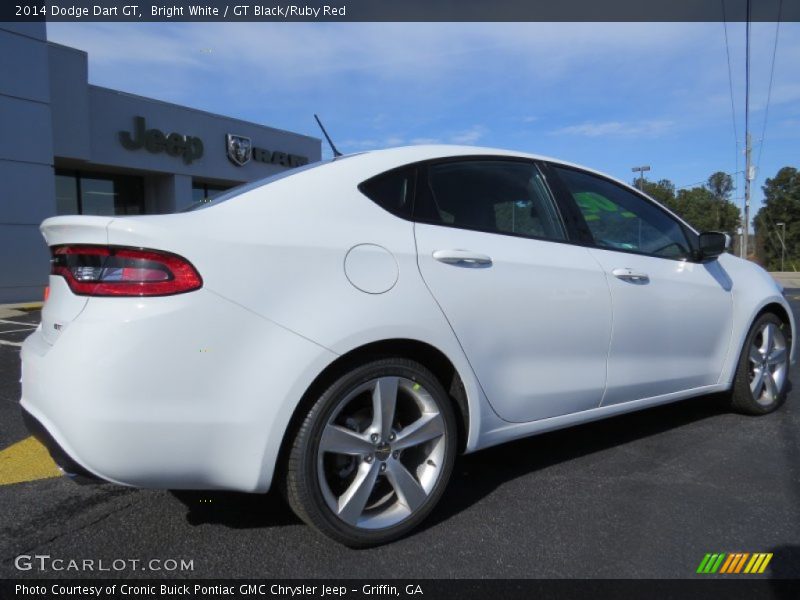 Bright White / GT Black/Ruby Red 2014 Dodge Dart GT