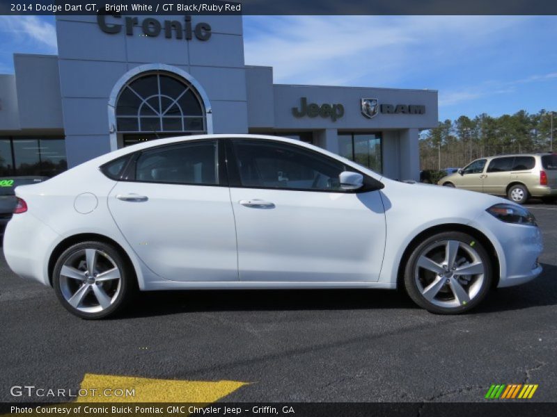 Bright White / GT Black/Ruby Red 2014 Dodge Dart GT