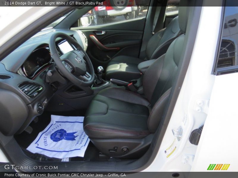 Bright White / GT Black/Ruby Red 2014 Dodge Dart GT
