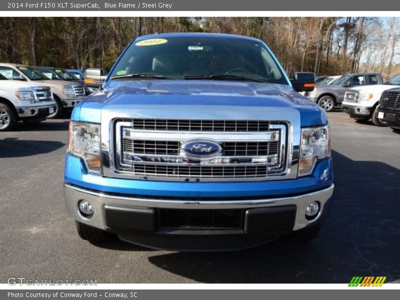 Blue Flame / Steel Grey 2014 Ford F150 XLT SuperCab