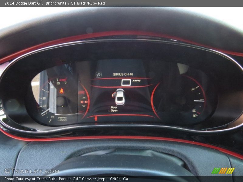 Bright White / GT Black/Ruby Red 2014 Dodge Dart GT