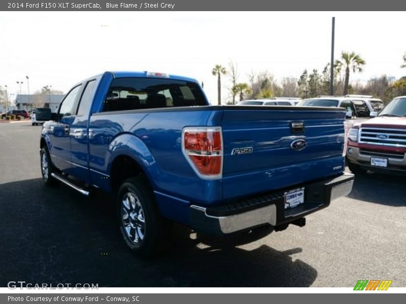 Blue Flame / Steel Grey 2014 Ford F150 XLT SuperCab