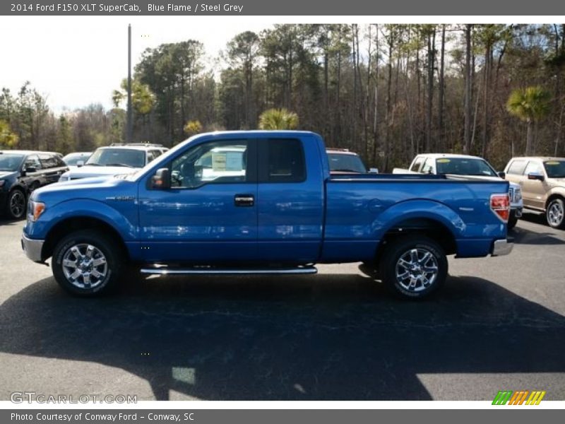 Blue Flame / Steel Grey 2014 Ford F150 XLT SuperCab