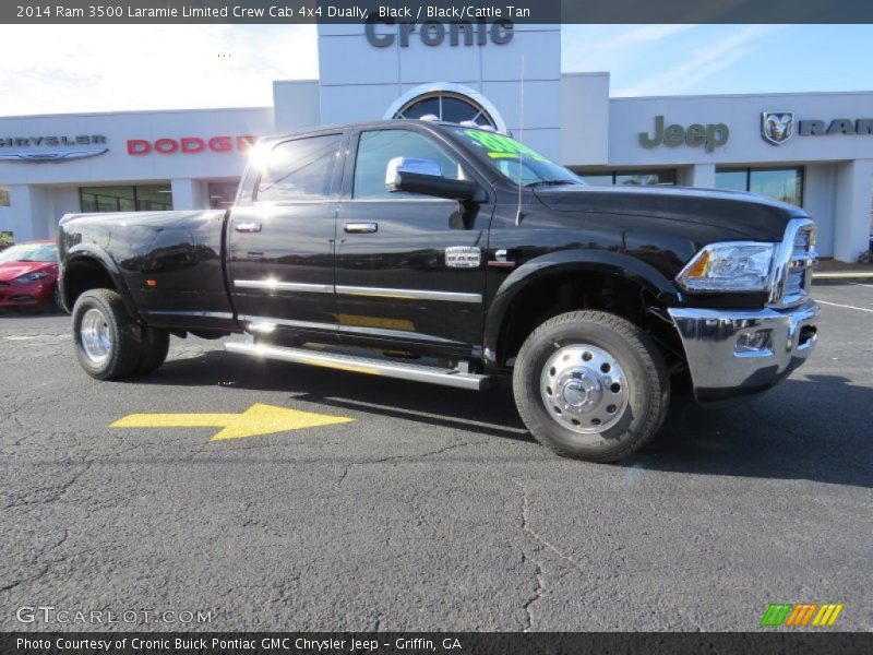 Black / Black/Cattle Tan 2014 Ram 3500 Laramie Limited Crew Cab 4x4 Dually