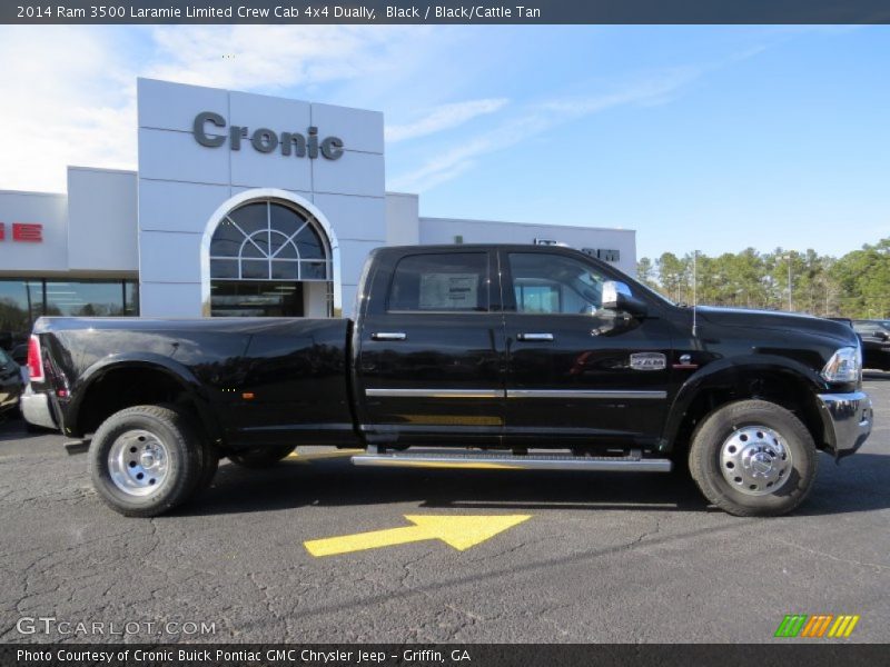 Black / Black/Cattle Tan 2014 Ram 3500 Laramie Limited Crew Cab 4x4 Dually
