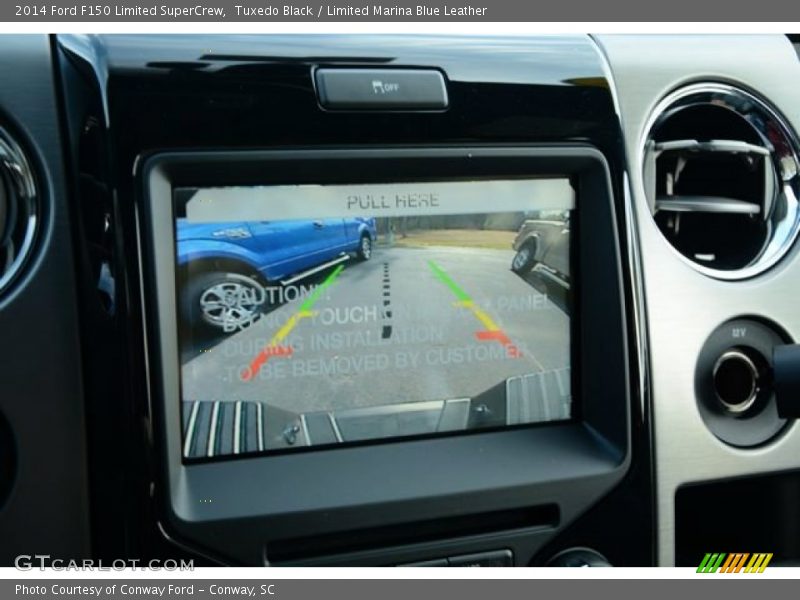 Tuxedo Black / Limited Marina Blue Leather 2014 Ford F150 Limited SuperCrew