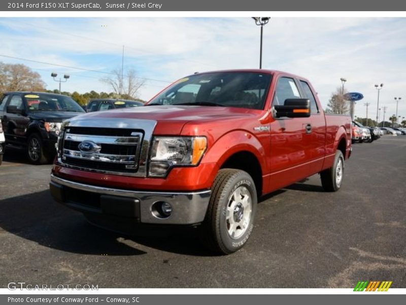 Sunset / Steel Grey 2014 Ford F150 XLT SuperCab