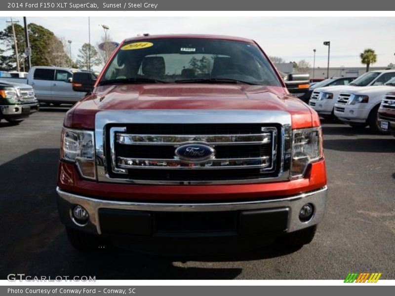 Sunset / Steel Grey 2014 Ford F150 XLT SuperCab