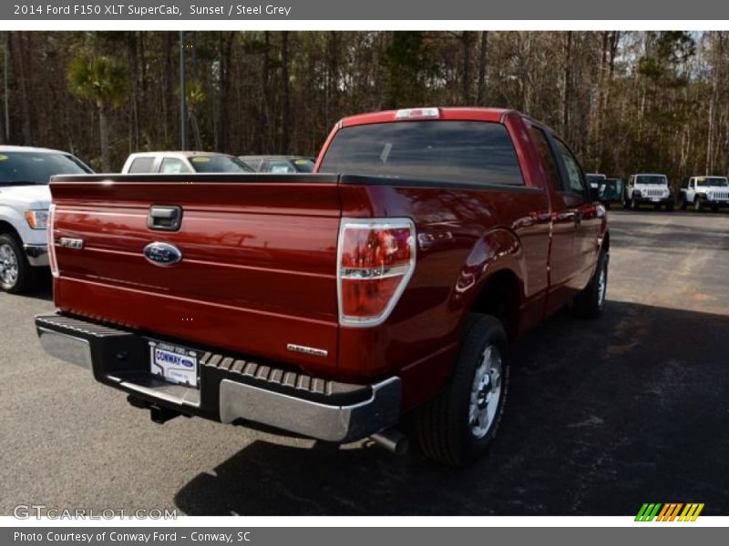 Sunset / Steel Grey 2014 Ford F150 XLT SuperCab