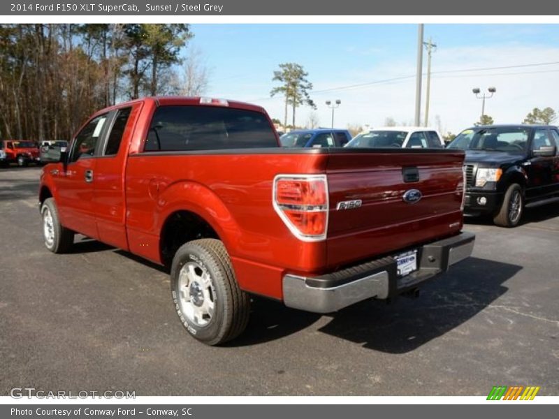 Sunset / Steel Grey 2014 Ford F150 XLT SuperCab