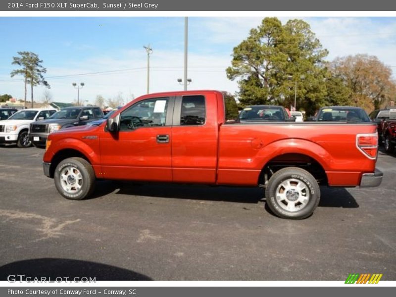 Sunset / Steel Grey 2014 Ford F150 XLT SuperCab