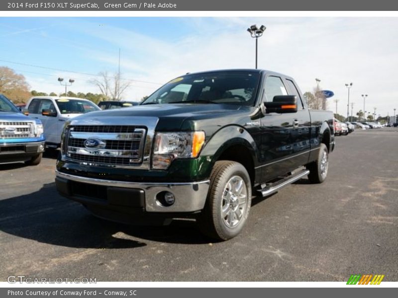 Green Gem / Pale Adobe 2014 Ford F150 XLT SuperCab