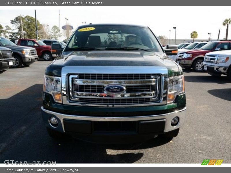 Green Gem / Pale Adobe 2014 Ford F150 XLT SuperCab