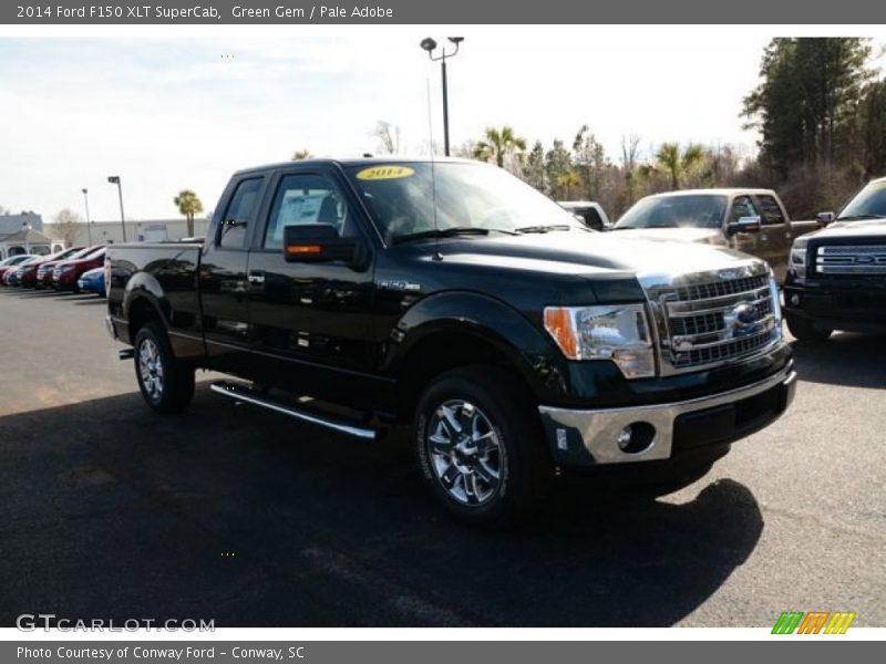 Green Gem / Pale Adobe 2014 Ford F150 XLT SuperCab