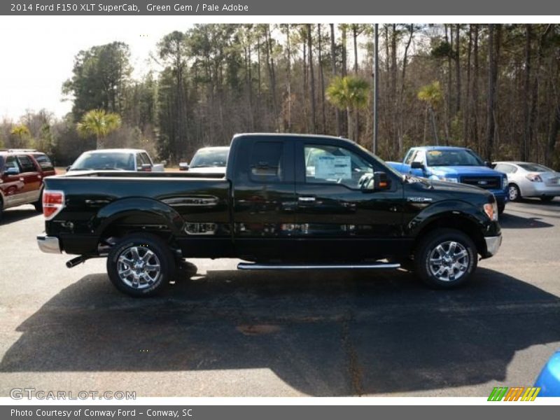 Green Gem / Pale Adobe 2014 Ford F150 XLT SuperCab