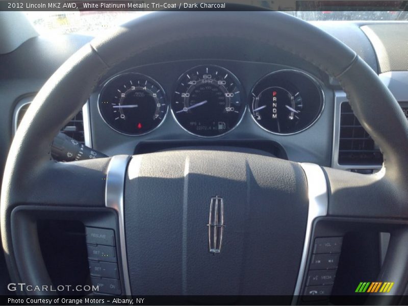 White Platinum Metallic Tri-Coat / Dark Charcoal 2012 Lincoln MKZ AWD