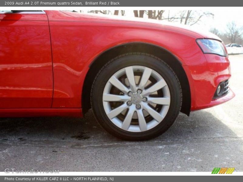 Brilliant Red / Black 2009 Audi A4 2.0T Premium quattro Sedan