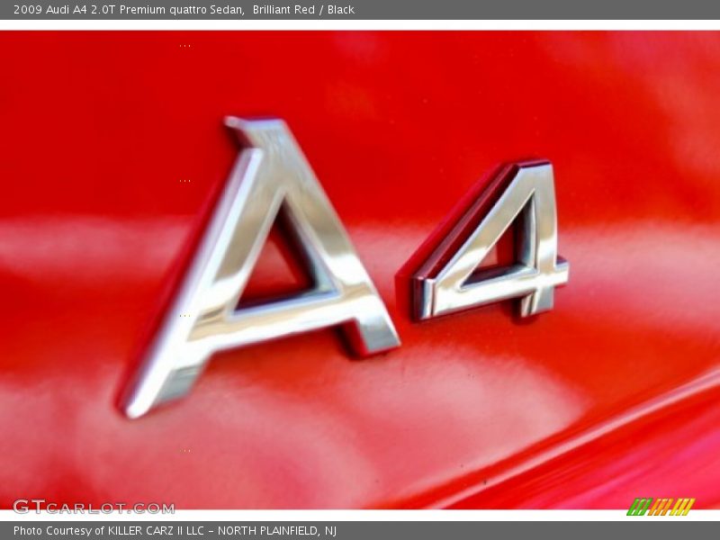 Brilliant Red / Black 2009 Audi A4 2.0T Premium quattro Sedan