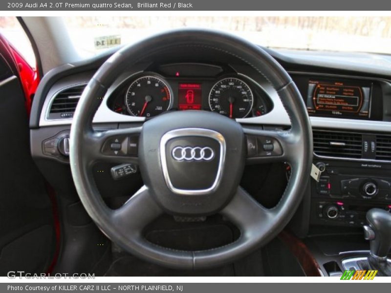 Brilliant Red / Black 2009 Audi A4 2.0T Premium quattro Sedan