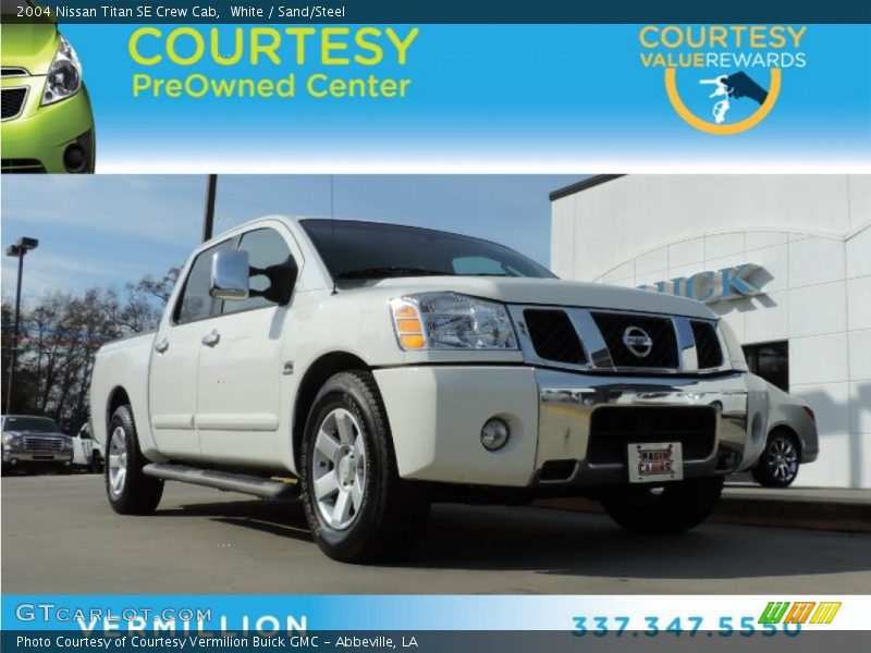 White / Sand/Steel 2004 Nissan Titan SE Crew Cab