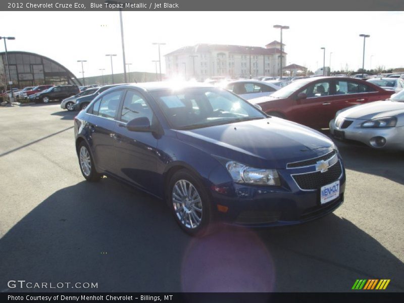 Blue Topaz Metallic / Jet Black 2012 Chevrolet Cruze Eco