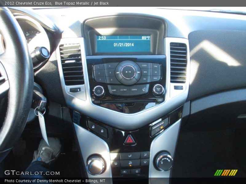 Blue Topaz Metallic / Jet Black 2012 Chevrolet Cruze Eco