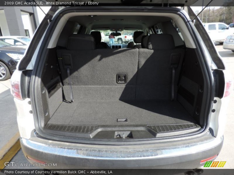 White Diamond Tricoat / Ebony 2009 GMC Acadia SLE