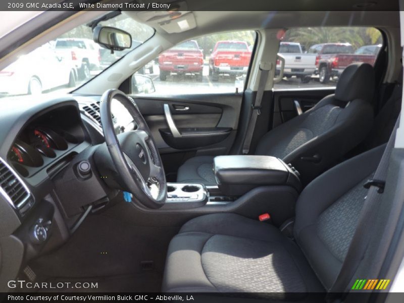White Diamond Tricoat / Ebony 2009 GMC Acadia SLE