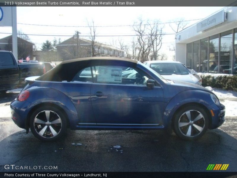 Reef Blue Metallic / Titan Black 2013 Volkswagen Beetle Turbo Convertible