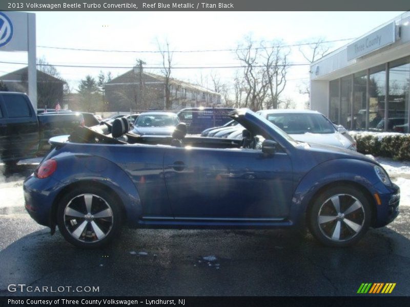 Reef Blue Metallic / Titan Black 2013 Volkswagen Beetle Turbo Convertible