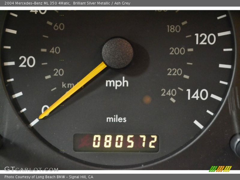 Brilliant Silver Metallic / Ash Grey 2004 Mercedes-Benz ML 350 4Matic