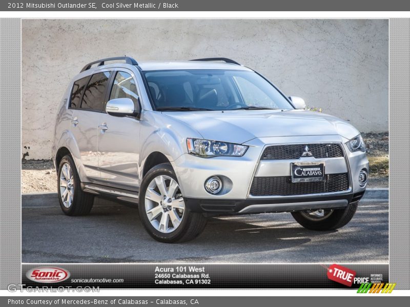 Cool Silver Metallic / Black 2012 Mitsubishi Outlander SE