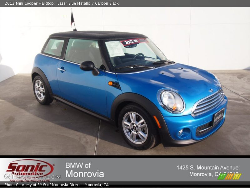 Laser Blue Metallic / Carbon Black 2012 Mini Cooper Hardtop