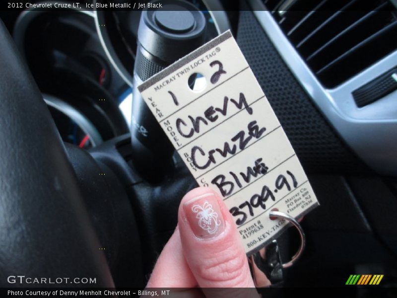 Ice Blue Metallic / Jet Black 2012 Chevrolet Cruze LT