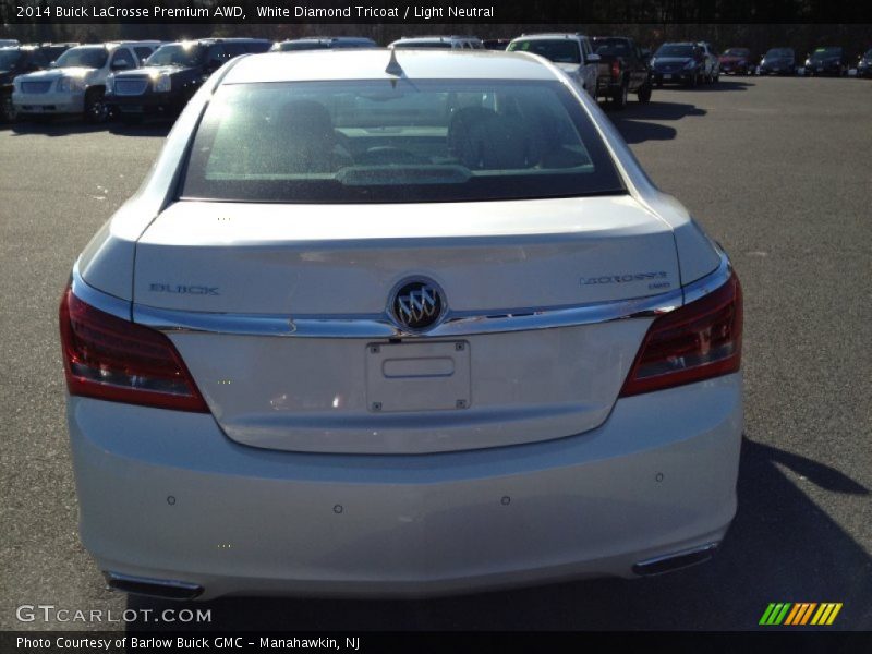White Diamond Tricoat / Light Neutral 2014 Buick LaCrosse Premium AWD