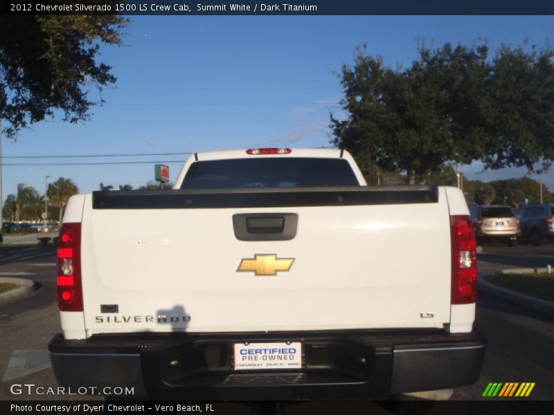 Summit White / Dark Titanium 2012 Chevrolet Silverado 1500 LS Crew Cab