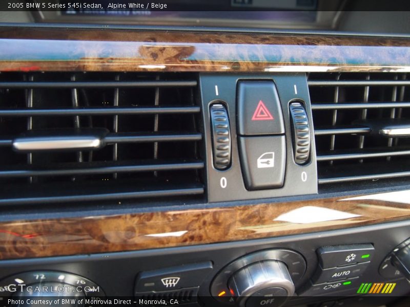 Alpine White / Beige 2005 BMW 5 Series 545i Sedan