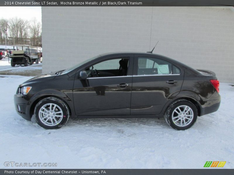 Mocha Bronze Metallic / Jet Black/Dark Titanium 2014 Chevrolet Sonic LT Sedan