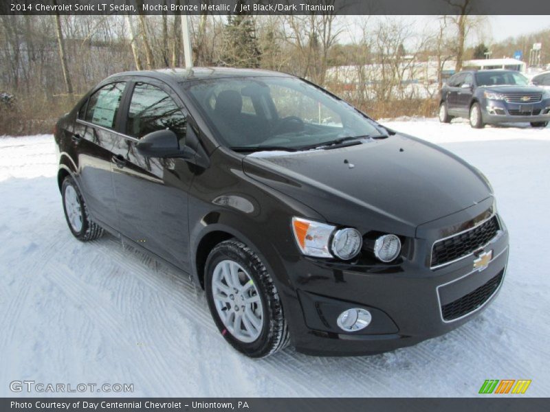 Mocha Bronze Metallic / Jet Black/Dark Titanium 2014 Chevrolet Sonic LT Sedan