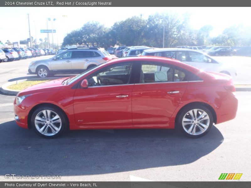 Red Hot / Cocoa/Light Neutral 2014 Chevrolet Cruze LTZ