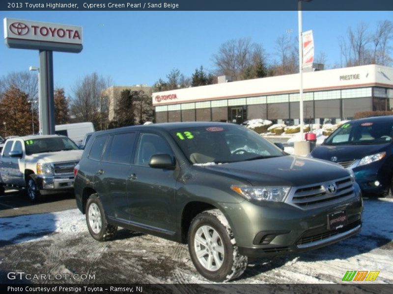 Cypress Green Pearl / Sand Beige 2013 Toyota Highlander