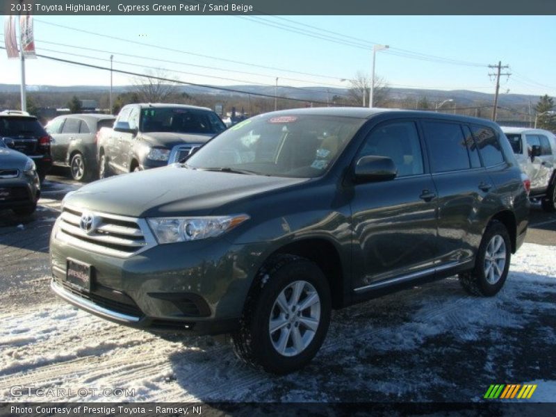 Cypress Green Pearl / Sand Beige 2013 Toyota Highlander