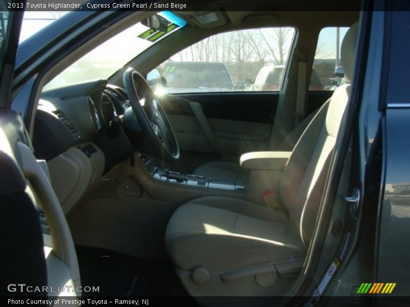 Cypress Green Pearl / Sand Beige 2013 Toyota Highlander