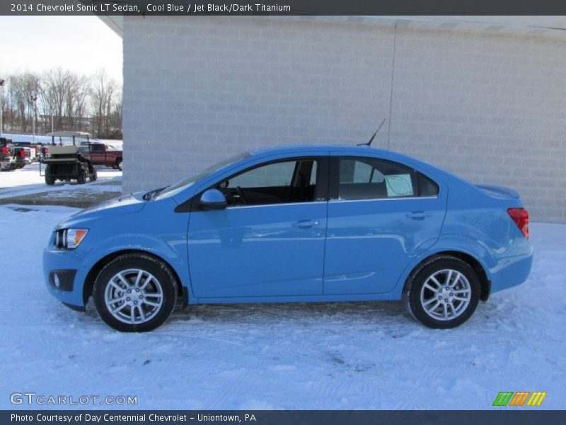 Cool Blue / Jet Black/Dark Titanium 2014 Chevrolet Sonic LT Sedan