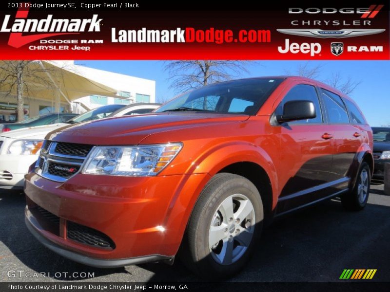 Copper Pearl / Black 2013 Dodge Journey SE