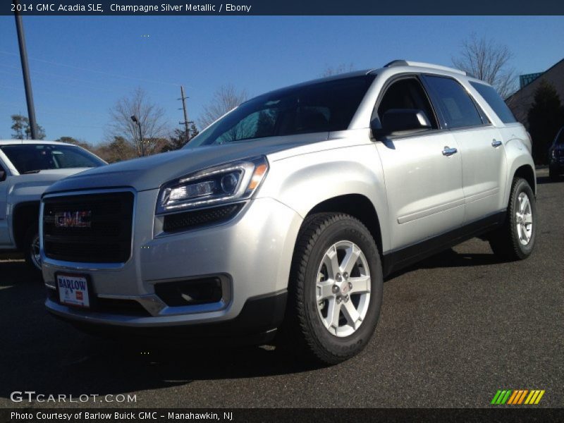 Champagne Silver Metallic / Ebony 2014 GMC Acadia SLE