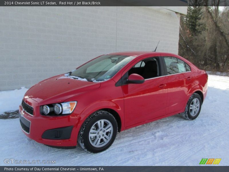 Red Hot / Jet Black/Brick 2014 Chevrolet Sonic LT Sedan