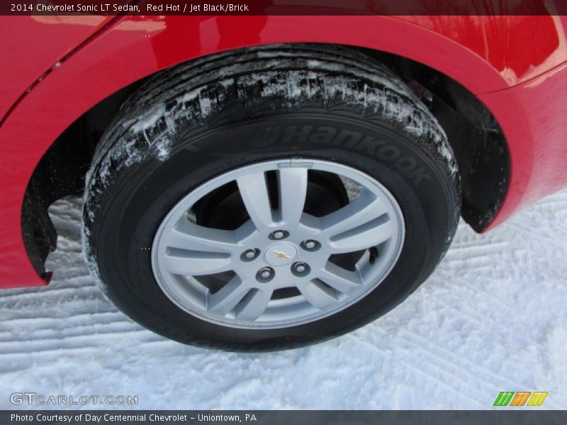 Red Hot / Jet Black/Brick 2014 Chevrolet Sonic LT Sedan
